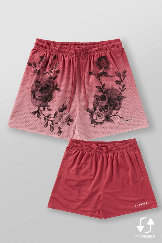 1111-Skulls&Roses Reversible Shorts Skull Branch